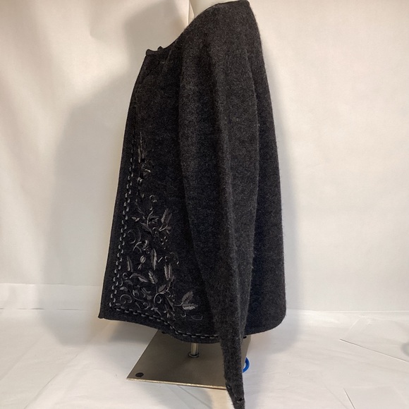 Vintage Linea by Louis Dell’Oloie Wool open Cardigan Sweater size large - Picture 6 of 9